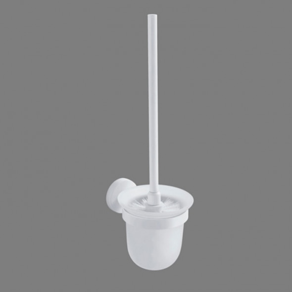 Szczotka WC wisząca Stella pojemnik szkło matowe Stella Classic biała 07.430-W