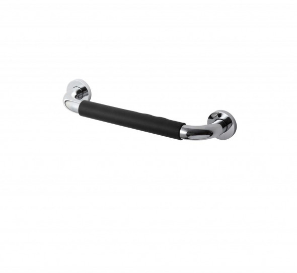 Uchwyt łazienkowy prosty 30 Stella chrom Stella antypoślizg. nakładka czarna 19.009SLB