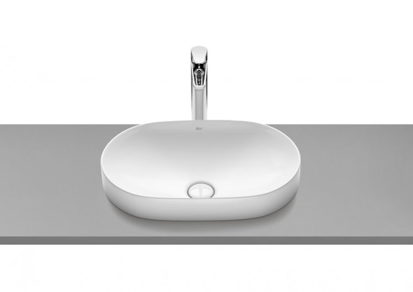 Umywalka blatowa cienkościenna Roca Inspira 55x37 cm Round FINECERAMIC® A327527000