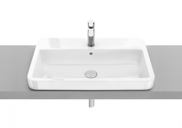 Umywalka blatowa Roca Gap 70x41 cm z otworem na baterię A32747W000