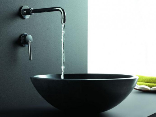 Umywalka kamienna nablatowa Bathco Catania Negro 00302