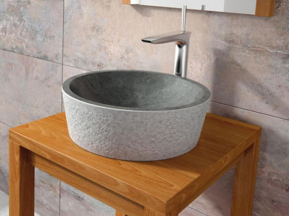 Umywalka kamienna nablatowa Bathco Dual Negro 00308