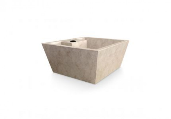 Umywalka kamienna nablatowa Bathco Rodas Beige 00310
