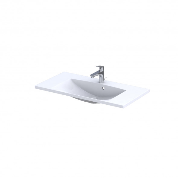 Umywalka meblowa Oristo Amelia konglomerat biała 90 cm UME-AM-90-92