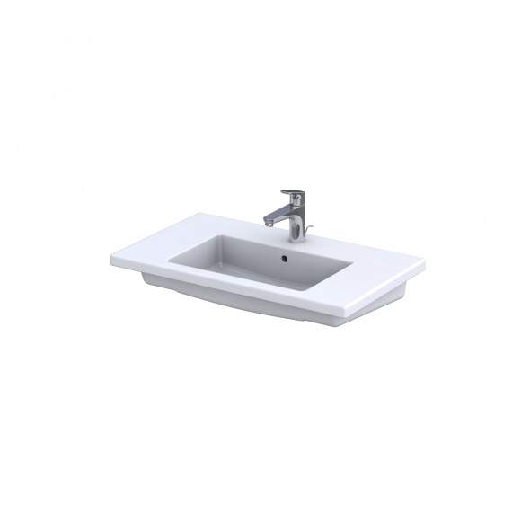 Umywalka meblowa Oristo Twins ceramiczna biała 80 cm UME-TW-80-91