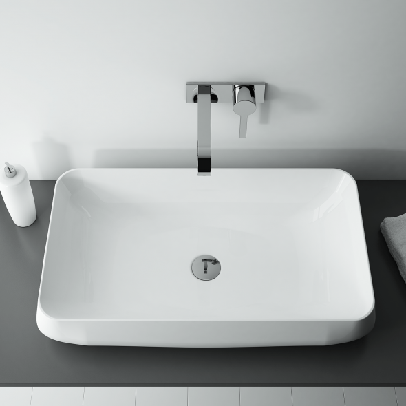 Umywalka nablatowa Elita AGNES Blat Ceram Biała 72x41cm 145029