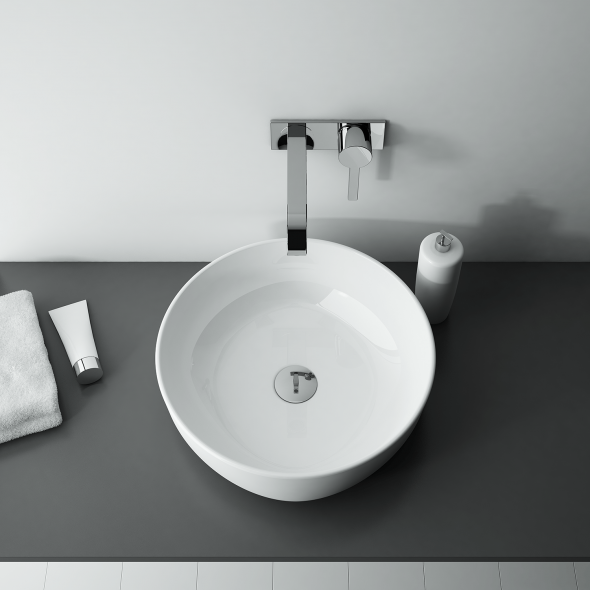 Umywalka nablatowa Elita LORKA Blat Ceram Biała 42x42cm 145048