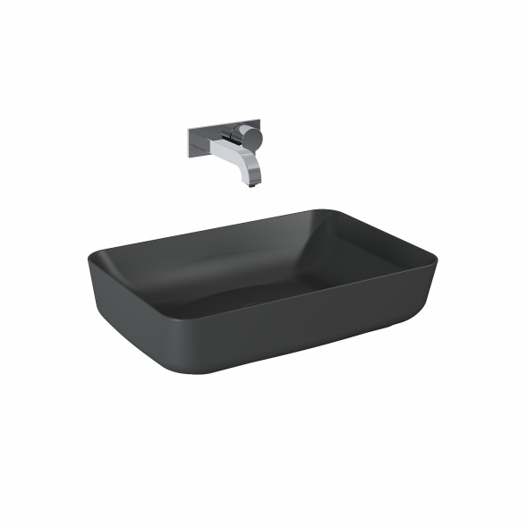 Umywalka nablatowa Elita Nomia 50x39 ceram Anthracite mat 145294