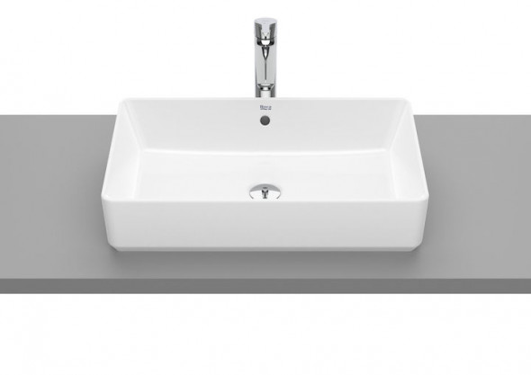 Umywalka nablatowa prostokątna Roca Gap Square 60x37 cm biały A3270Y2000