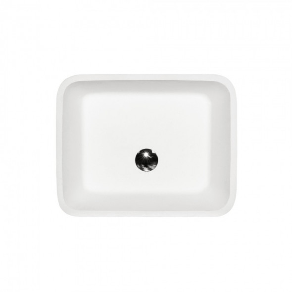 Umywalka nablatowa srebrna Besco Assos Glam 40x50x15 cm srebrny UMD-A-NBS