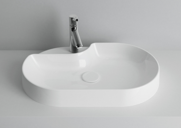 Umywalka nablatowa Timea 60x38 cm Snow White TIMEA001 62485106118