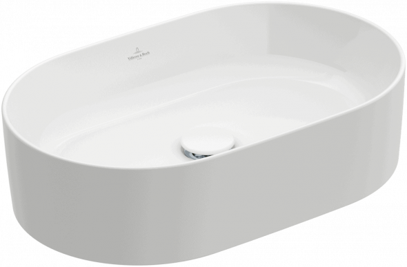Umywalka nablatowa Villeroy &amp;amp; Boch Collaro owalna 560 x 360 mm Weiss Alpin 4A195601