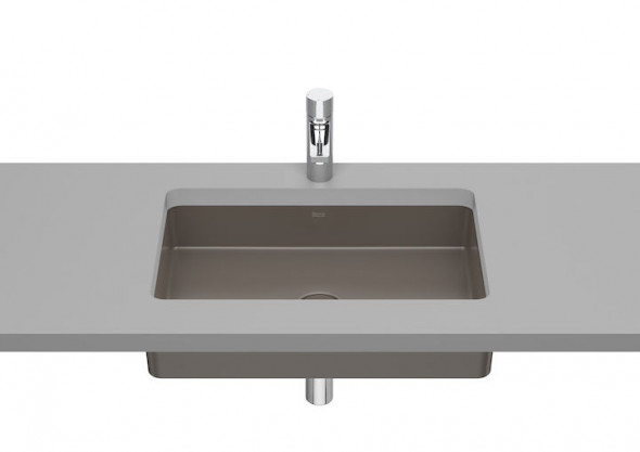 Umywalka podblatowa Roca Inspira Square 60,5×39 cm FINECERAMIC® cafe A327535660