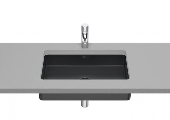 Umywalka podblatowa Roca Inspira Square 60,5×39 cm FINECERAMIC® onyks A327535640
