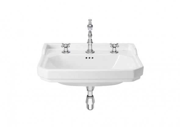 Umywalka ścienna 3 otwory Maxi Clean Roca Carmen 65x48 cm, biała A3270A1003