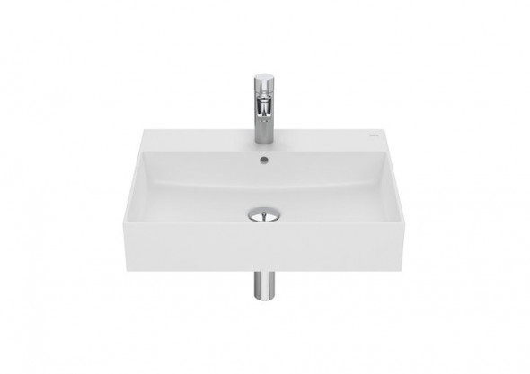 Umywalka ścienna cienkościenna Roca Inspira 60×49 cm FINECERAMIC® biały matowy A32752C620