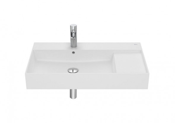 Umywalka ścienna cienkościenna Roca Inspira 80×49 cm FINECERAMIC® biały matowy A32752B620