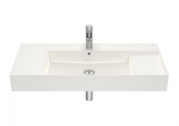 Umywalka ścienna Roca Inspira 100×49 cm Square FINECERAMIC® beżowy A32752A650