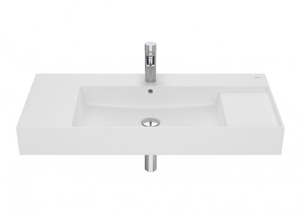 Umywalka ścienna Roca Inspira 100×49 cm Square FINECERAMIC® biały matowy A32752A620