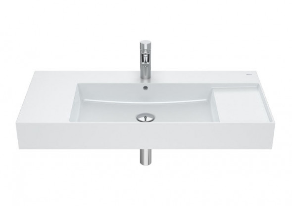 Umywalka ścienna Roca Inspira 100×49 cm Square FINECERAMIC® perłowy A32752A630