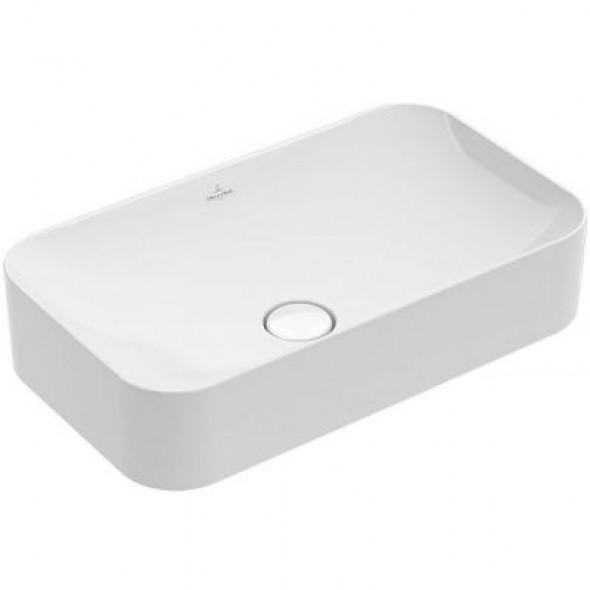 Umywalka stawiana na blat Villeroy &amp;amp; Boch Finion 60x35 cm prostokątna CeramicPlus Weiss Alpin 414361R1