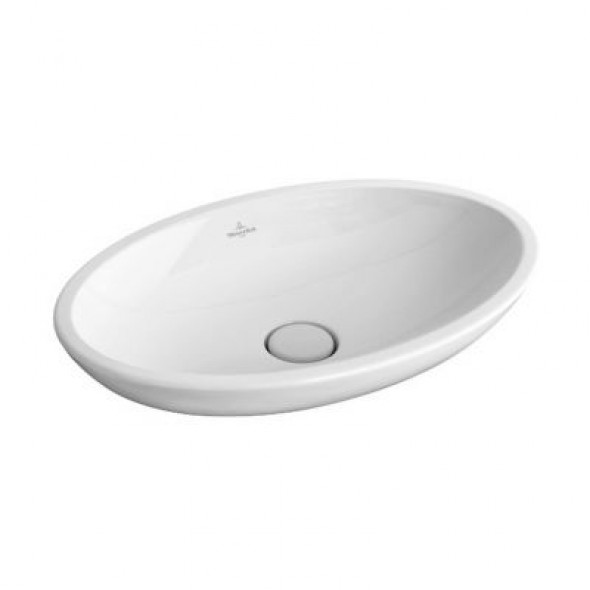 Umywalka stawiana na blat Villeroy &amp;amp; Boch Loop &amp;amp; Friends 58,5x38 cm owalna CeramicPlus Weiss Alpin 515101R1