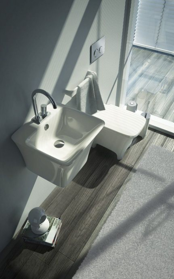 Umywalka wisząca Artceram Cow 45x45 cm biały L6804 @^