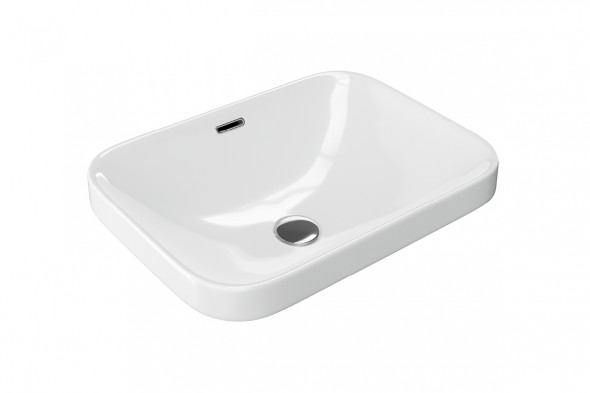 Umywalka wpuszczana w blat Actima - Excellent Hasko 57x38 cm prostokątna biały CEAC.3718.570.WH