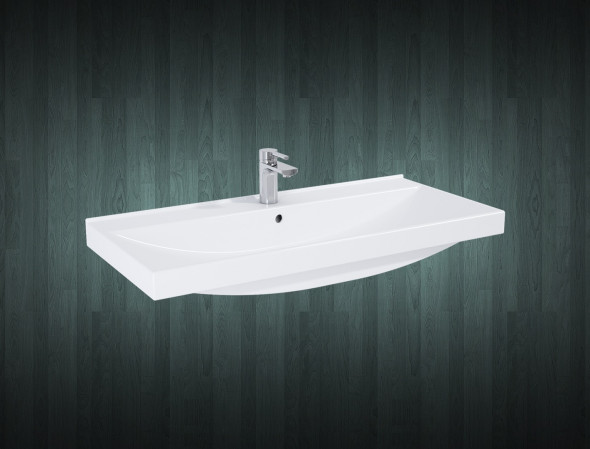 Umywalka wpuszczana w blat Elita MAXXI 100 Ceram Biała 100x46cm 145815