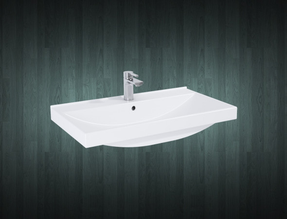 Umywalka wpuszczana w blat Elita MAXXI 80 Ceram Biała 80x46cm 145810