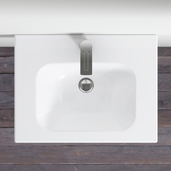 Umywalka wpuszczana w blat Elita Piazza 60 Ceram Biała 61x47cm 145710