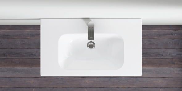 Umywalka wpuszczana w blat Elita Piazza 80 Ceram Biała 81x47cm 145720