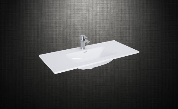 Umywalka wpuszczana w blat Elita Skappa 100 Ceram Biała 102x47cm 145855 @