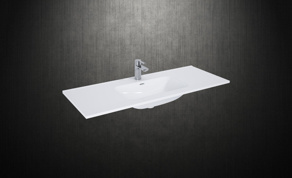 Umywalka wpuszczana w blat Elita Skappa 120 Ceram Biała 121x47cm 145865