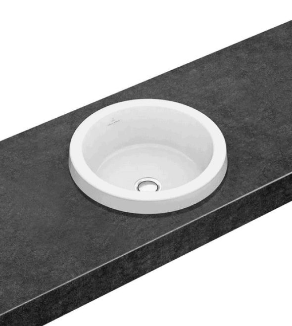 Umywalka wpuszczana w blat okrągła Villeroy &amp; Boch Architectura 415 mm Weiss Alpin CeramicPlus 416541R1