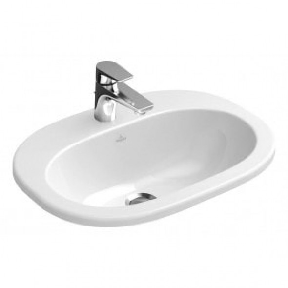 Umywalka wpuszczana w blat  Villeroy &amp;amp; Boch O.Novo weiss Alpin 41615601