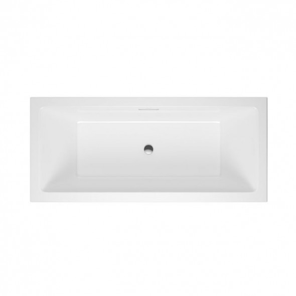 Wanna prostokątna Excellent Heaven Slim 170x75 cm z systemem Flow chrom / biały WAEX.HEV17WHS+ARIN.FLOW.CR