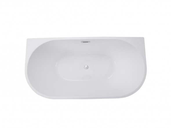 Wanna wolnostojąca Besco Vica 150x80 cm biały / maskownice chrom WAS-150-V