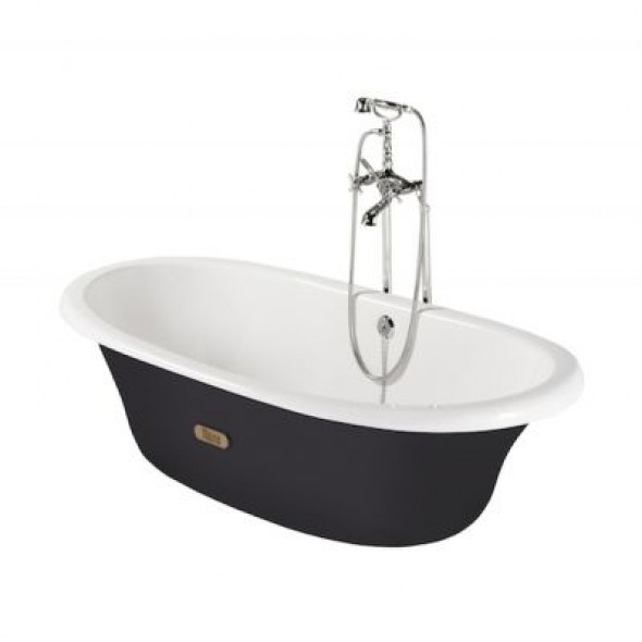 Wanna wolnostojąca Roca Newcast Classic (czarny korpus zewnętrzny) 170x85 cm biały A233650002