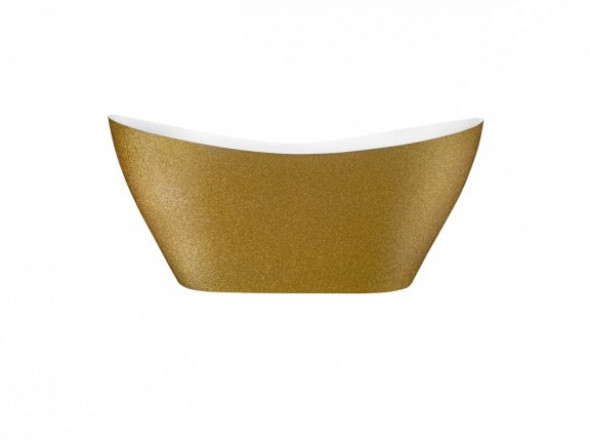 Wanna wolnostojąca złota Besco Goya Glam 160x70 cm srebrny WMD-160-VZ