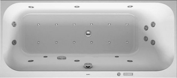 Wanna z hydromasażem do zabudowy Duravit Happy D.2 170x75 cm 760313000CE1000
