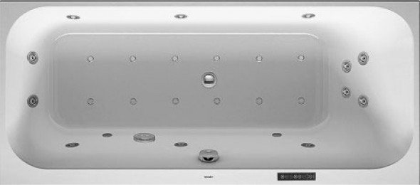 Wanna z hydromasażem do zabudowy Duravit Happy D.2 170x75 cm 760313000CL1000