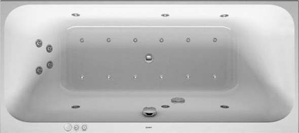 Wanna z hydromasażem do zabudowy Duravit Happy D.2 180x80 cm 760314000CP1000