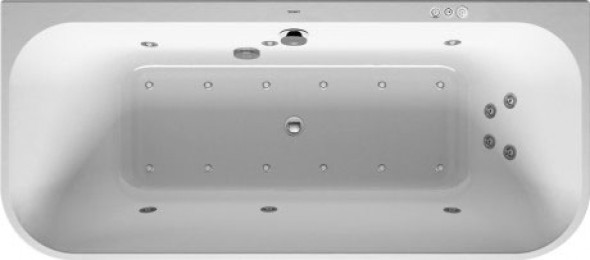 Wanna z hydromasażem przyścienna Duravit Happy D.2 180x80 cm 760318000CP1000