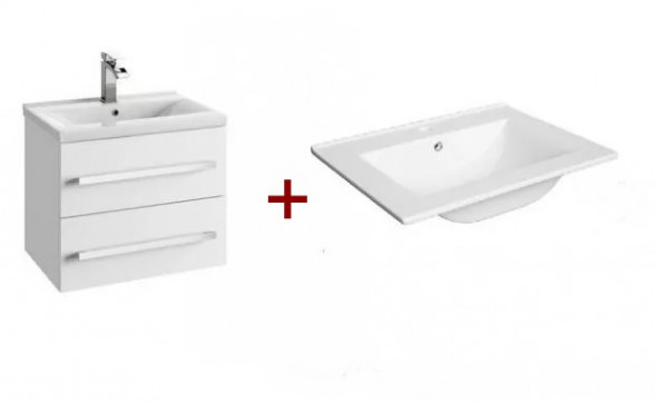 Zestaw meblowy Defra Granada 60 x39,8x47,5 cm + umywalka Defra Plan 61x47 cm biały 167-D-06009+1722