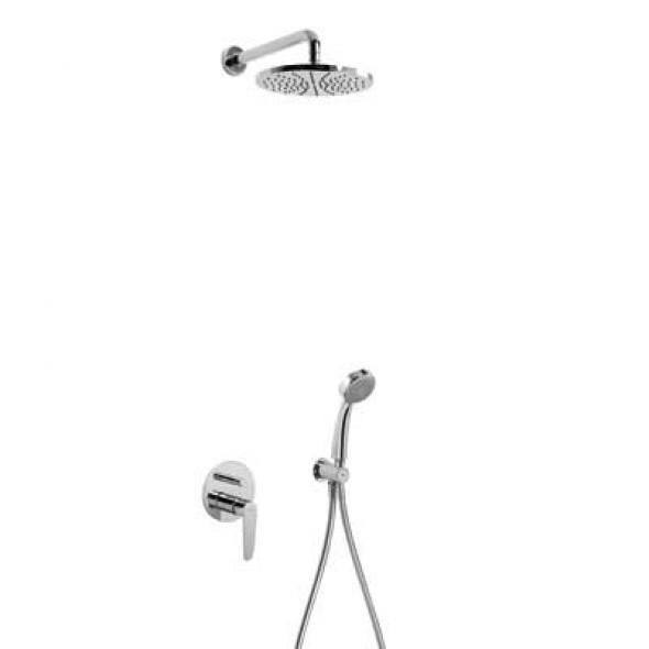 Zestaw natryskowy z baterią podtynkową Tres Flat-tres 20418002 chrom