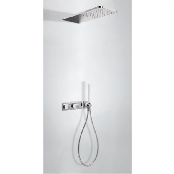 Zestaw natryskowy z baterią termostatyczną Tres Loft colors biały 20735202BL