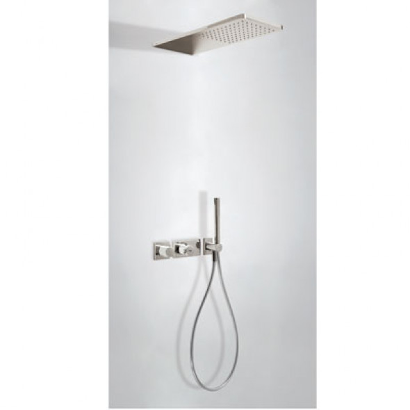 Zestaw natryskowy z baterią termostatyczną Tres Loft colors stalowy 20735202AC