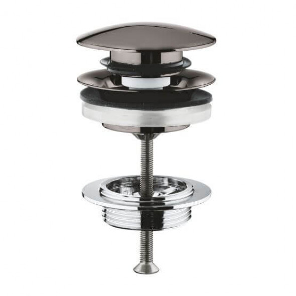 Zestaw odpływowy z korkiem typu naciśnij - otwórz Grohe hard graphite 65807A00