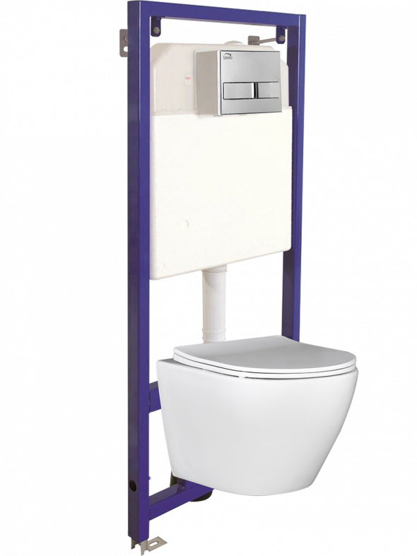 Zestaw stelaż podtynkowy Akan + miska z deską Desna VMDA600S